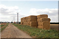 Bales beside the track at Harris Farm in IP28 8EB