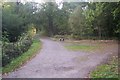 Footpath junction in Sprivers Garden land in TN12 8LP