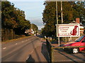 Rockbeare straight, the old A30, a Roman road, looking east in Cranbrook