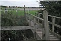 Footbridge over Gog Brook, alongside St Mary's Lands in CV34 6AS
