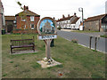 Village sign in the middle of Binham in Binham