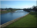 River Ribble downstream from London Road Bridge in PR5 4HA