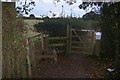 Footpath junction near Biddenden in TN27 8BA
