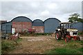 Sheds and implements at Castle Farm, Raglan in NP15 2DU