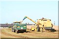 Crop of Oats being harvested at Slackend farm in AB56 5RE
