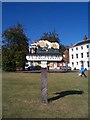 Hingham town sign. in Hingham