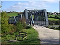 Cycling onto the Iron Bridge in PL27 7QJ