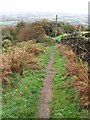 Ben Rhydding - footpath down from Cow & Calf Rocks in LS29 8BH