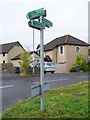 Footpath signs, Westmuir in DD8 5LA
