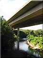 M4 Motorway Over River Ogwr in Bridgend in CF31 4LY