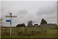 Road sign at Asthall Leigh in OX29 9PX