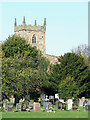 The churchyard and All Saints Church at Alrewas, Staffordshire in DE13 7BF