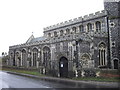 The porch at the Parish Church of Stratford St Mary in CO7 6LY