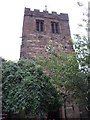The tower of St Andrew's Church Penrith in CA11 9HR