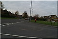 Junction of Watts Lane with the A428 in CV21 4EN