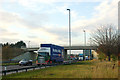 Southbound traffic on the A1 at Stibbington flyover in PE8 6LP