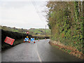 Road works at Rhiewport in SY21 8BD