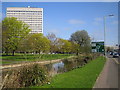 River Gade and the Kodak building, Hemel Hempstead in HP3 9WH