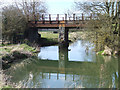 Rusty railway bridge near Towcester in NN12 8AX