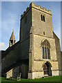 The tower of St Mary's church Castle Eaton in SN6 6JY