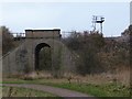 Railway bridge and signal in WF1 5RZ