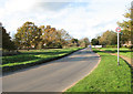 View north along Long Lane passing Mulbarton Common in NR14 8WF