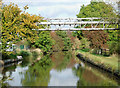 Pipe bridge over the canal, Clay Mills, Staffordshire in DE13 0JE