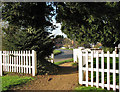 Footpath past St Mary Magdalen's church in NR14 8JU