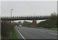 A4421, the Bicester by-pass, goes under the railway bridge in OX26 5DP