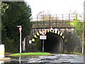 Railway bridge south of Newton Abbot station in TQ12 1DF