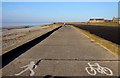 The Lancashire Coastal Way and cycle track in Cleveleys in FY5 1LQ
