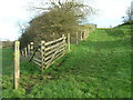 Footpath through North Stoke hill fort in BA1 9AR