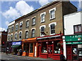 Shop fronts in Church Street in N16 6BJ