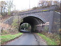 Bragbury End: Bragbury Lane railway bridge in SG2 8TJ