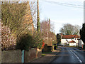 View east along Mill Road in Hempnall