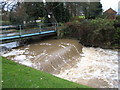 River Leven in spate at Great Ayton in TS9 6LD