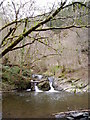 Waterfall on the River Clywedog in Clwyd