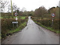 Road into Halstock from East Chelborough in BA22 9SN
