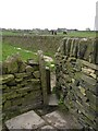 Stile and flagged path, Southowram in HX3 9TF