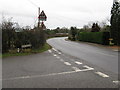 Junction of Merry Hills Lane with the B 2133 Guildford Road in RH14 0QN