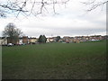 Distant playpark as seen from Derby Road in SO50 5FH