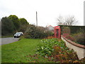 Public telephone box at Greenbottom in TR4 8QN