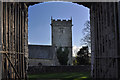 St Illtyd's church tower, Newcastle - Bridgend in CF31 1LS