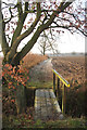 Footbridge and path to Ryece Hall in IP30 0PT