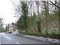Copse and lodge on  B5056 road, near Birchover in DE4 2LY