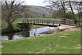 Footbridge over the River Clun, near Purslow in SY7 0HJ