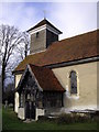Porch and Tower at St Mary's Church Wissington in CO6 4LX