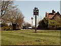 Village sign, Ford End, Essex in CM3 1LQ