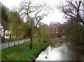 A branch of the River Wey at Eashing Bridge, Shackleford in GU8 6BB