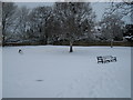 Village green under snow, Newton under Roseberry in TS9 6QT